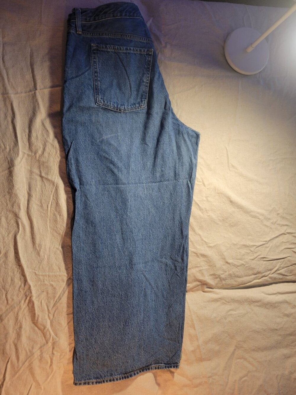 Mid-Rise Wow Wide-Leg Denim . SIZE 18 SHORT . Medium Wash - Picture 2 of 5
